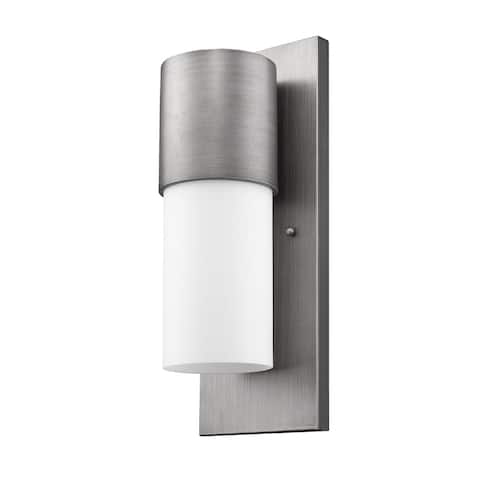 Cooper 1-light Matte Nickel Outdoor Wall Light