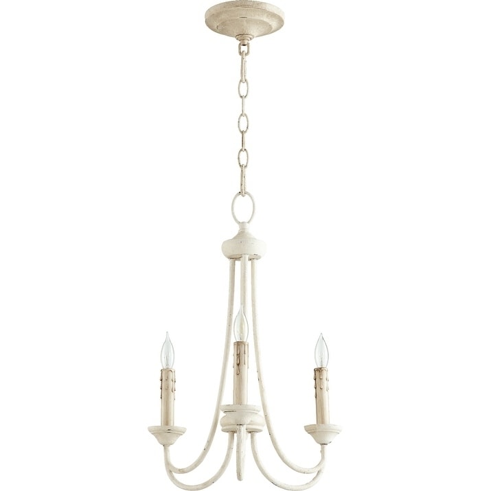 Brooks 3-light Candle Chandelier (White) - Chandeliers For Bedrooms by Overstock.com