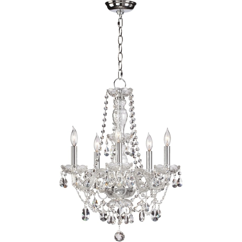 Katerina Crystal 5-light Chandelier (Clear) - Chandeliers For Bedrooms by Overstock.com
