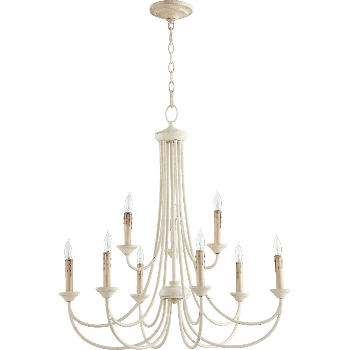 Brooks 9-light Candle Chandelier (White) - Chandeliers For Bedrooms by Overstock.com