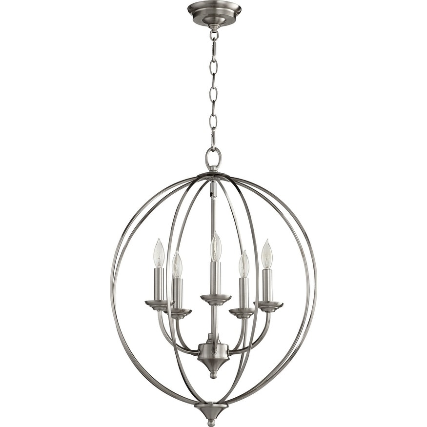 Fall Flora 5-light Sphere Chandelier (Nickel) - Chandeliers For Bedrooms by Overstock.com