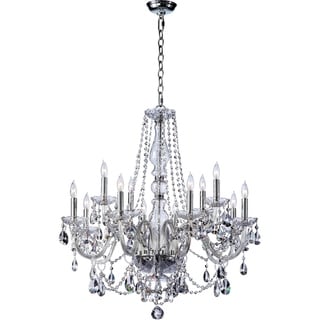 Katerina Chrome Crystal 12-light Chandelier (Clear) - Chandeliers For Bedrooms by Overstock.com