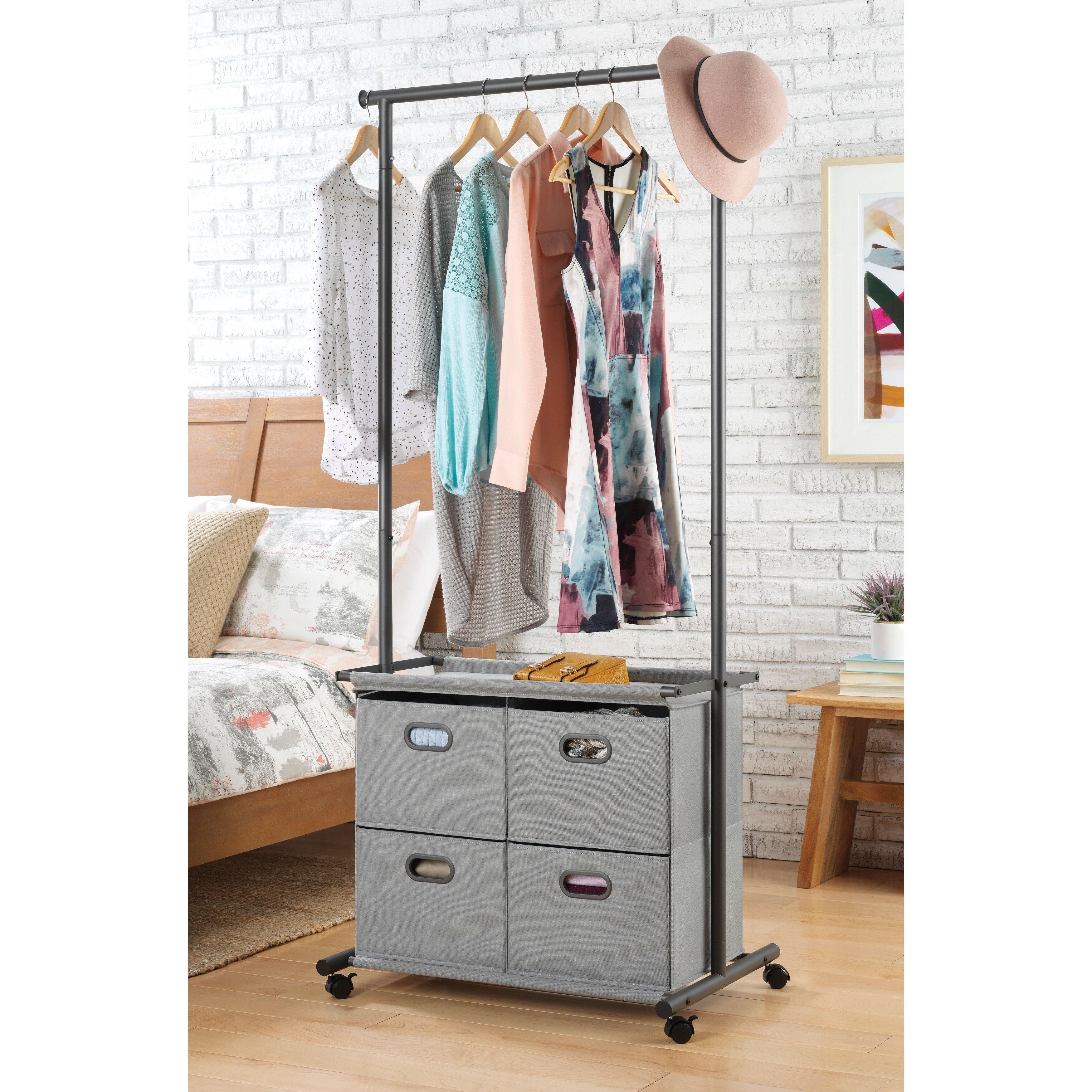 Shop Whitmor 6905 9042 4 Drawer Garment Rack Gray Free
