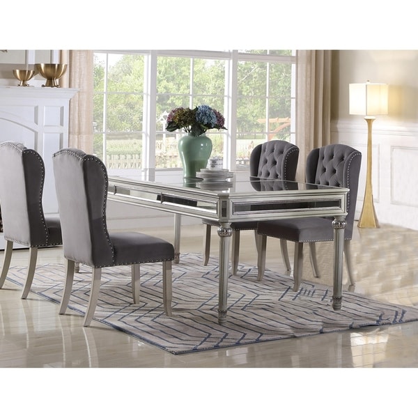 cream and grey dining table