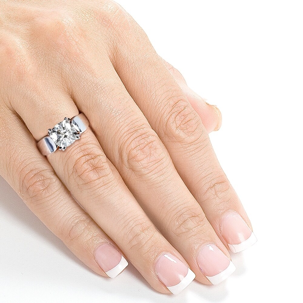 Shop Annello By Kobelli 14k White Gold 2 Carat Cushion Cut