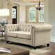 preview thumbnail 5 of 7, Kevi Traditional Tufted Chesterfield Loveseat by Furniture of America