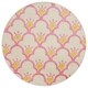 preview thumbnail 2 of 5, Sevita Whimsical Shining Scales Cream / Pink Kids Area Rug ( 4'8" Round ) - 4'8" Round