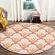 preview thumbnail 1 of 5, Sevita Whimsical Shining Scales Cream / Pink Kids Area Rug ( 4'8" Round ) - 4'8" Round