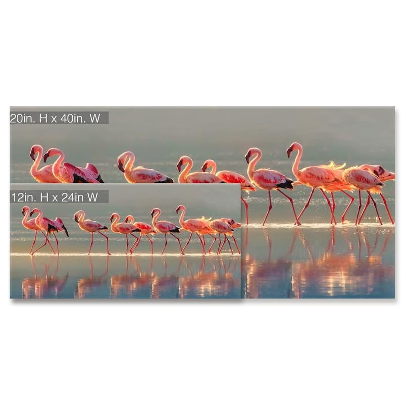 Flamingo' Coastal Wrapped Canvas Wall Art