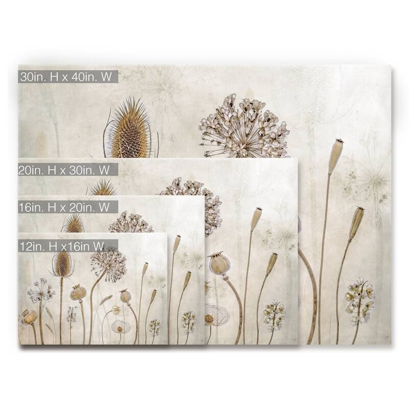 Growing Old' Floral Wrapped Canvas Wall Décor
