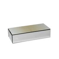 Sagebrook Home 13203-01 Decorative Wood & Glass Storage Box, Silver/Gold Mdf/Glass, 10.75 x 4.75 x 2.5 Inches