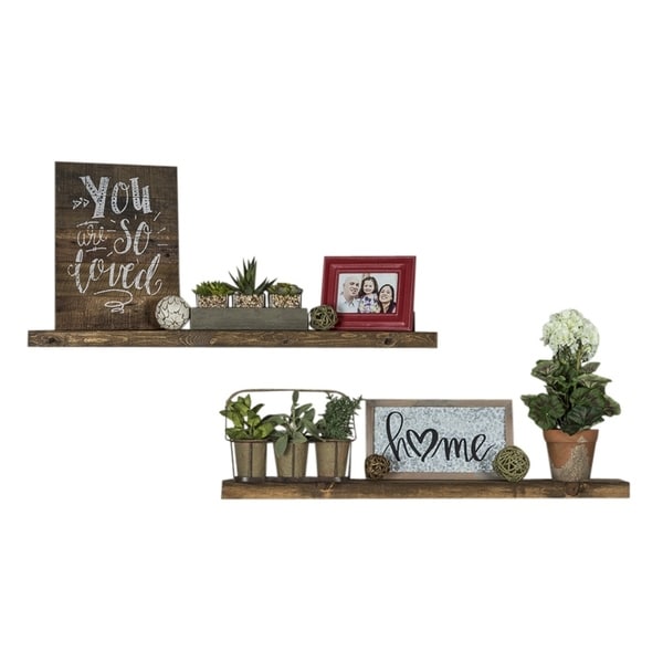 Del Hutson Designs True Floating Shelves, Set of 2, 36"