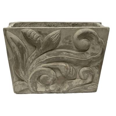 Sagebrook Home VS10100-01 Rectangular Planter, Gray Cement, 11 x 5.75 x 7.25 Inches