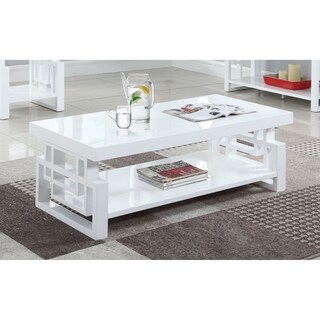 Coaster Furniture Schmitt High Glossy White Rectangular Coffee Table