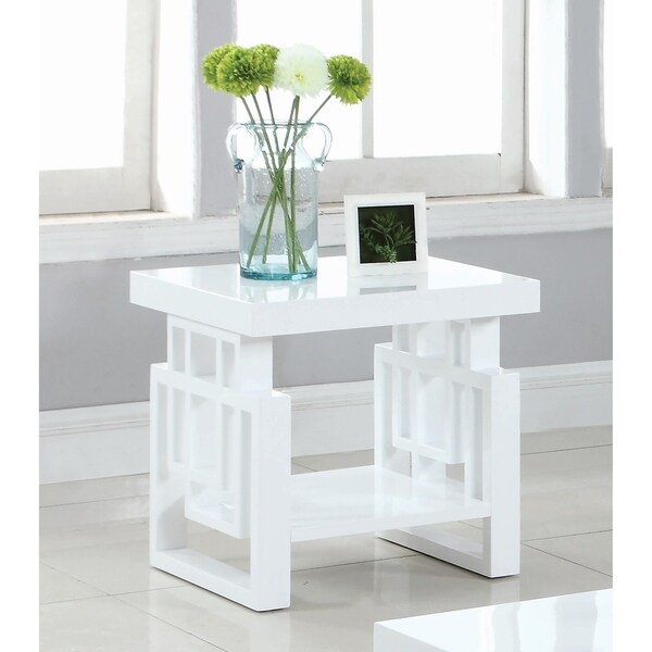 Transitional Glossy White End Table 22 X 19 75 X 22 Overstock   Transitional Glossy White End Table 22 X 19.75 X 22 Cb53d378 16b6 4b05 96e7 5ad4d15c5c9e 600 