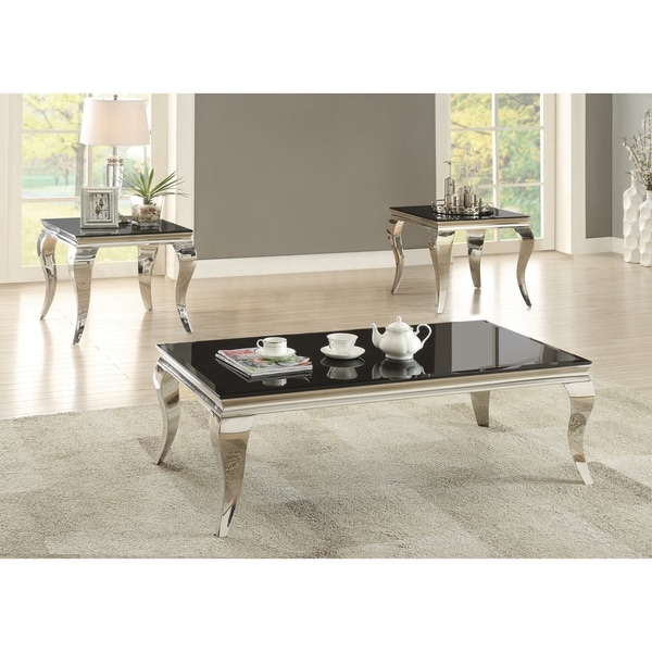 Contemporary Black Side Table - 23.75" x 23.75" x 22.50"