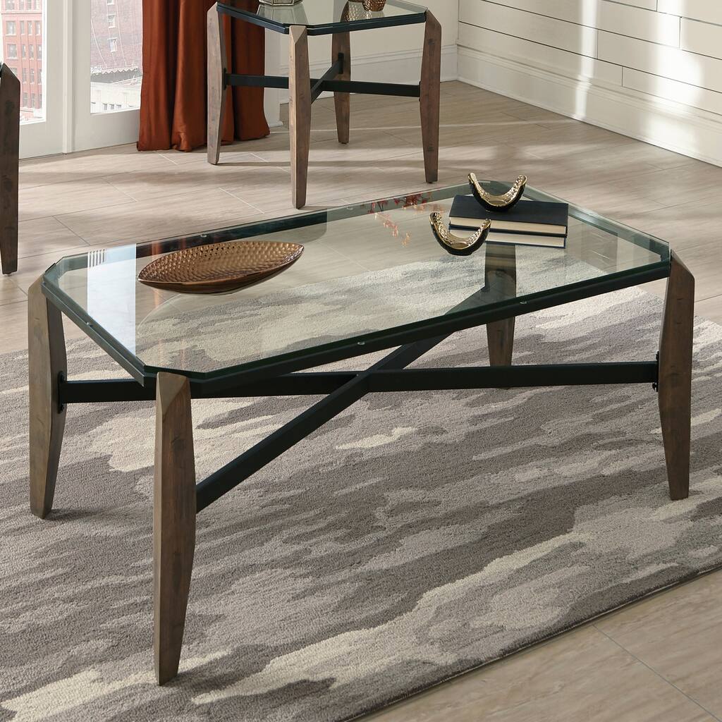 Coaster Accents Glass Top Coffee Table