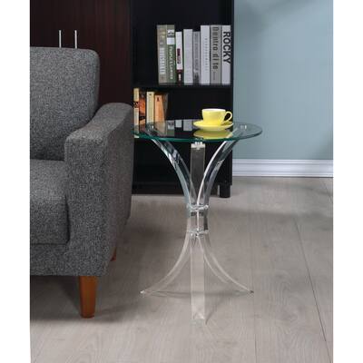 Coaster Furniture Emmett Clear Round Accent Table