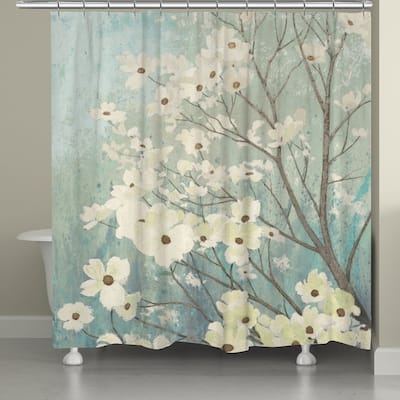 Laural Home Dogwood Floral Shower Curtain