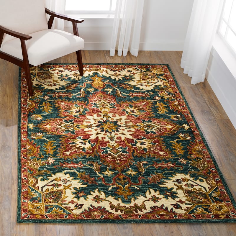 Alexander Home Madeline Wool Hand-hoooked Star Boho Rug