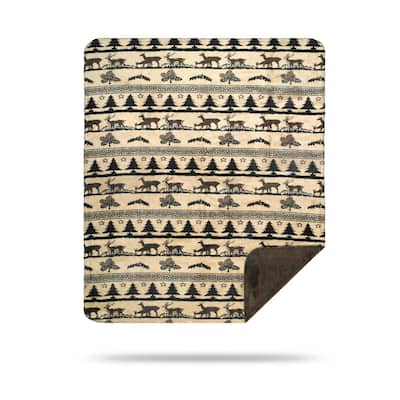 Denali Deer Haven/Taupe Blanket