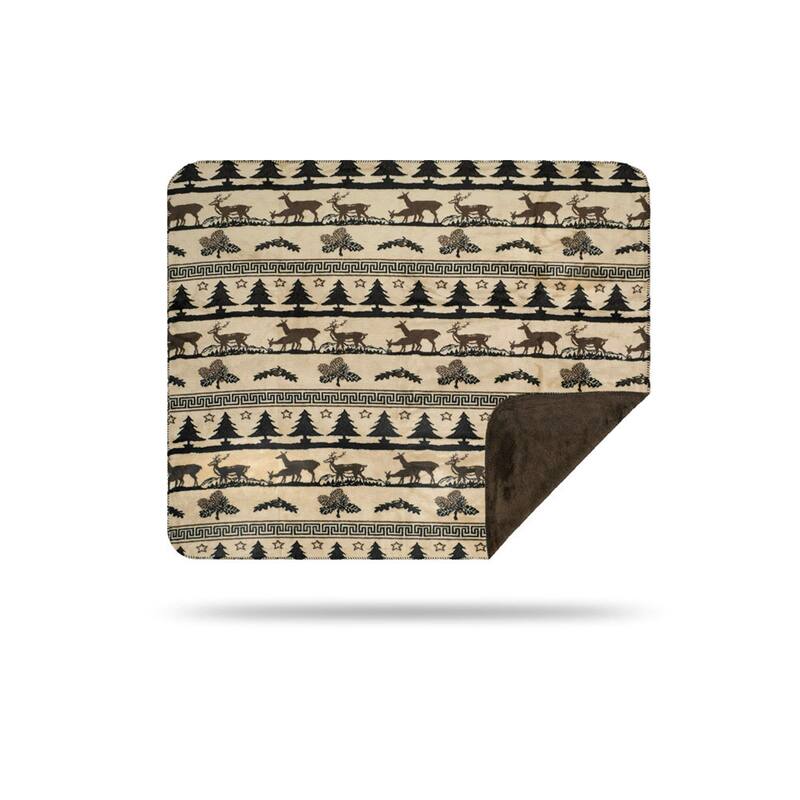 Denali Deer Haven/Taupe Blanket
