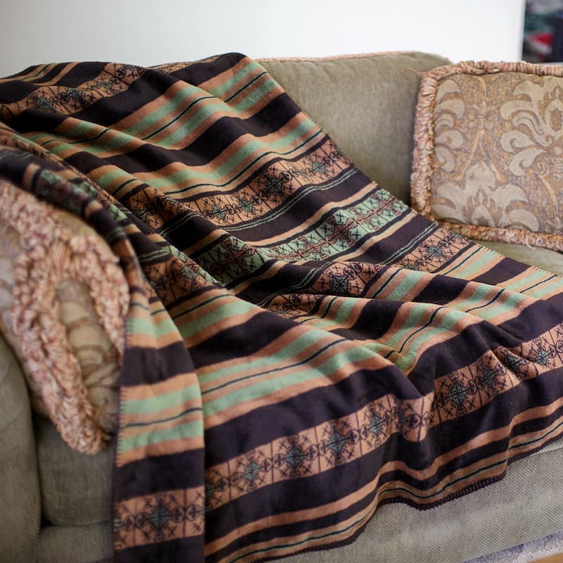 Denali Dark Chocolate Stripe/Chocolate Blanket