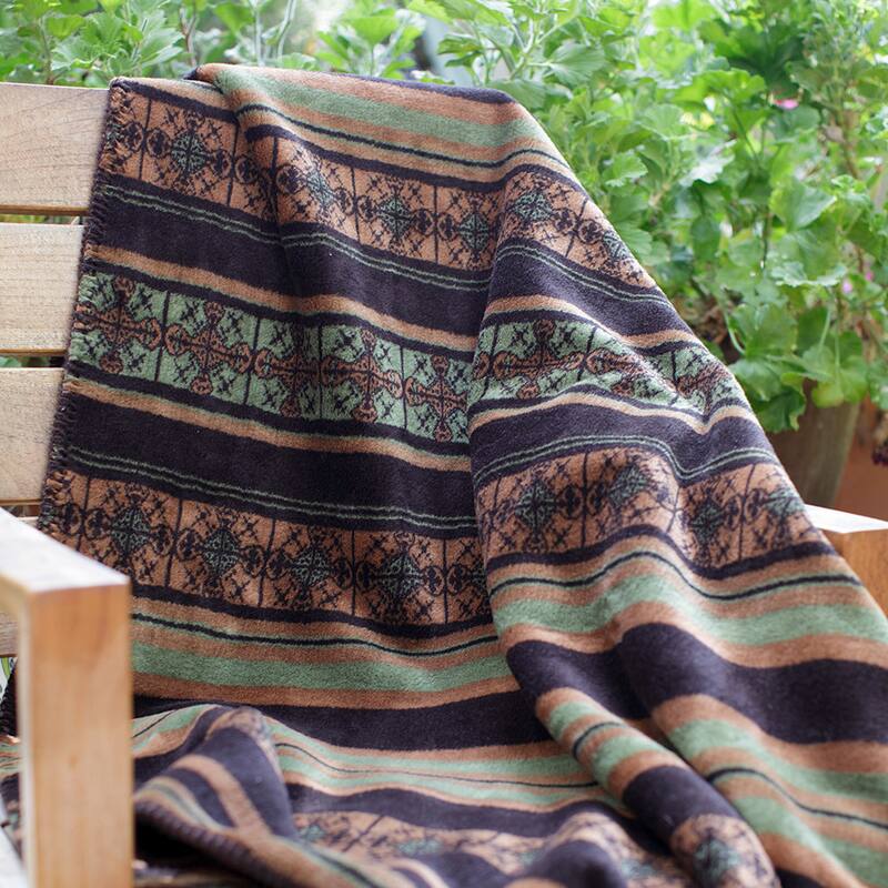 Denali Dark Chocolate Stripe/Chocolate Blanket