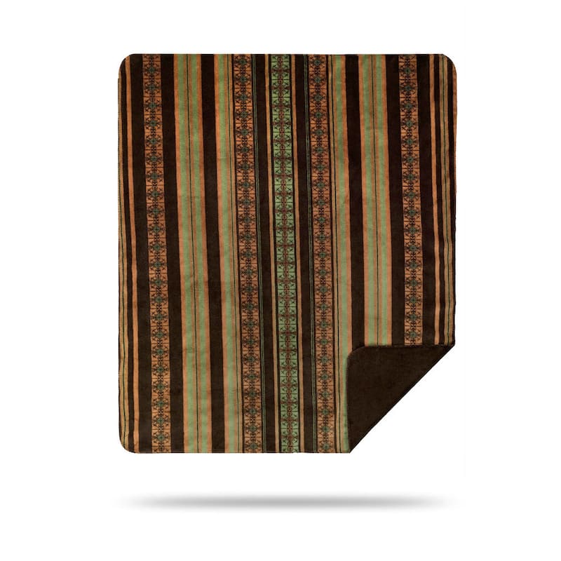 Denali Dark Chocolate Stripe/Chocolate Blanket