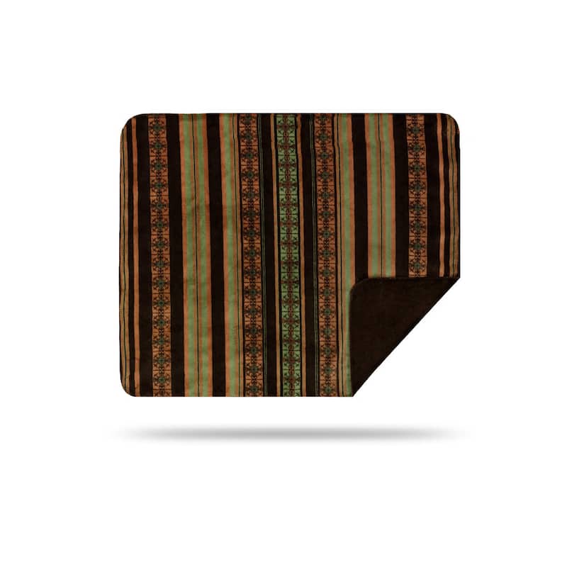 Denali Dark Chocolate Stripe/Chocolate Blanket