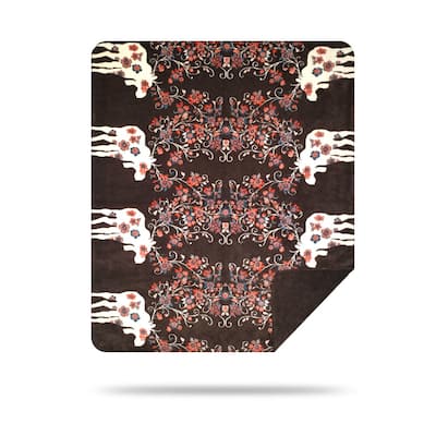 Denali Moose Blossom Taupe/Taupe Blanket