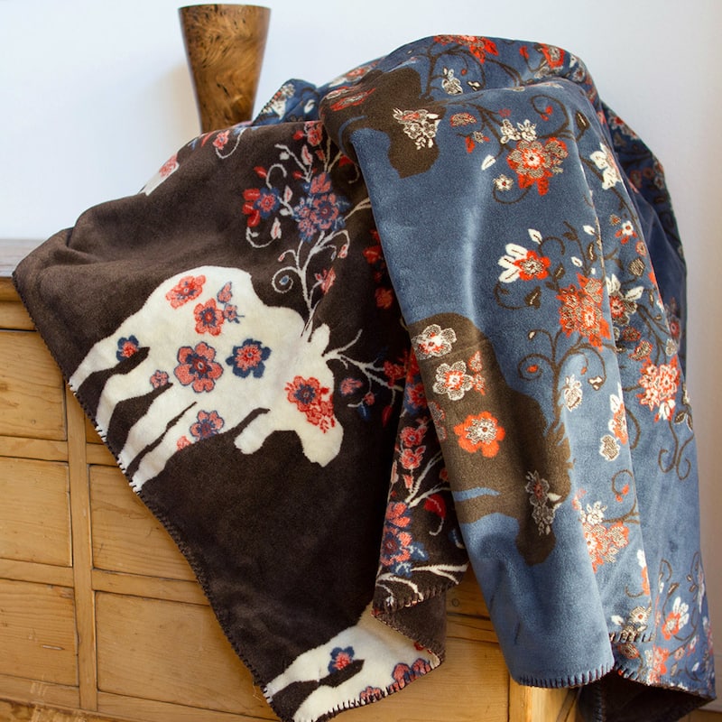 Denali Moose Blossom Taupe/Taupe Blanket