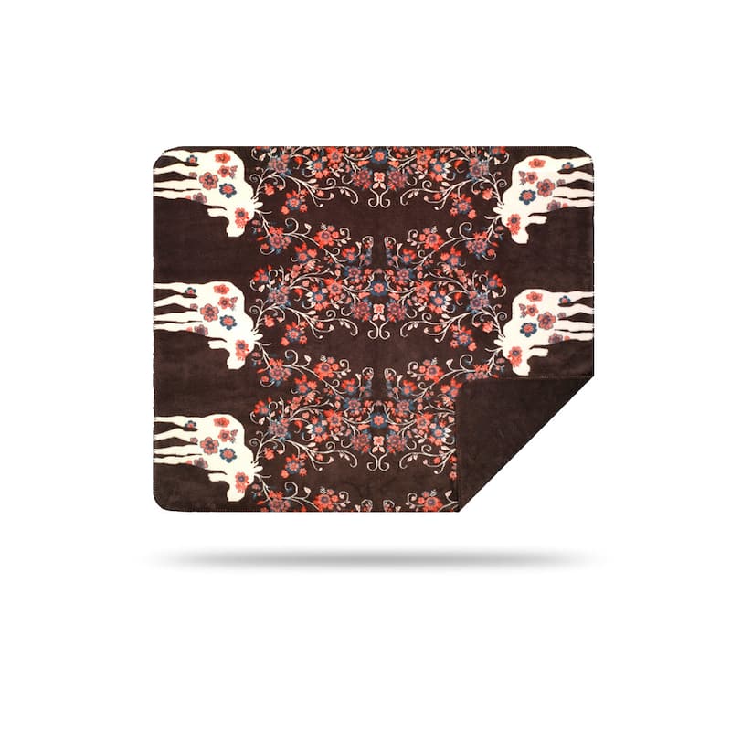 Denali Moose Blossom Taupe/Taupe Blanket