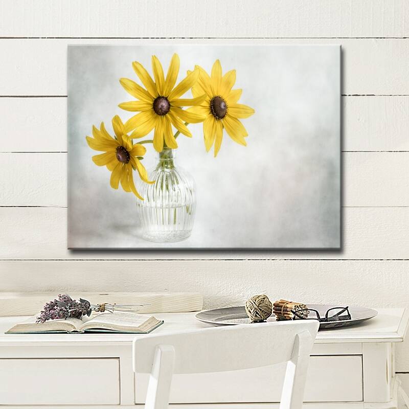 Rudbeckia' Floral Wrapped Canvas Wall Art