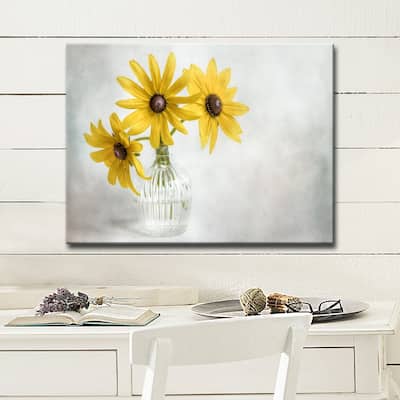 Rudbeckia' Floral Wrapped Canvas Wall Art