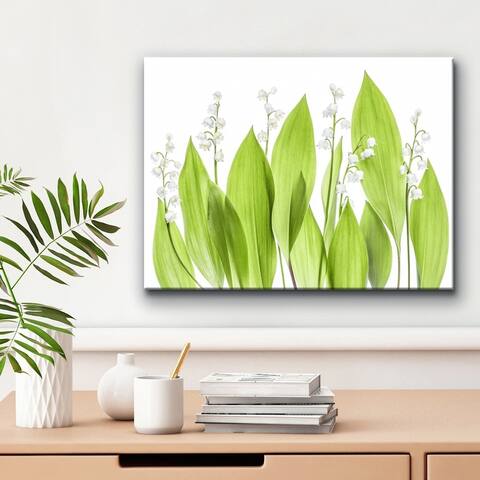 Lilly of the Valley' Floral Wrapped Canvas Wall Art