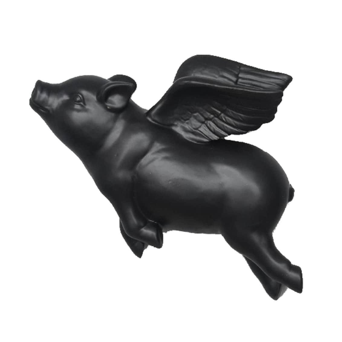 Shop Sagebrook Home 12179 01 Resin Flying Pig Wall Decor Black