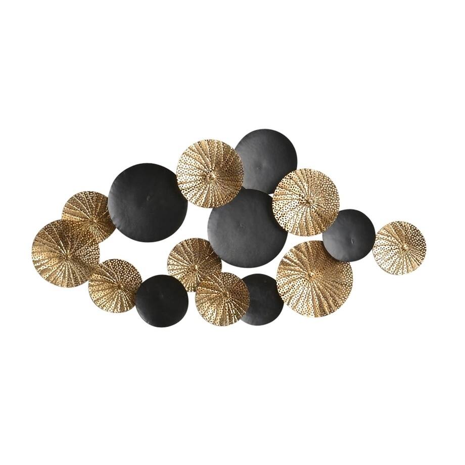 Sagebrook Home 12998-02 Metal Wall Decor, Black/Gold, Window Box Metal, 32.75 x 2 x 16.5 Inches