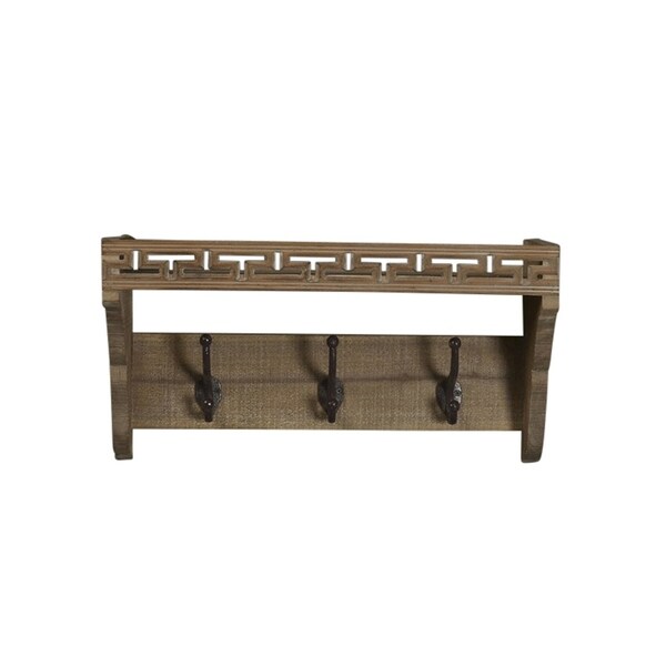 3 hook wall shelf