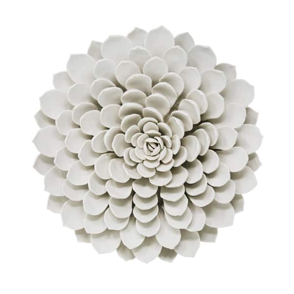 Shop Sagebrook Home 13006 02 Porcelain Flower Wall Decor White