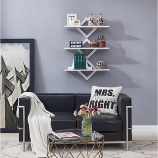Danya B. White Diamond Shelves (Set of 3)