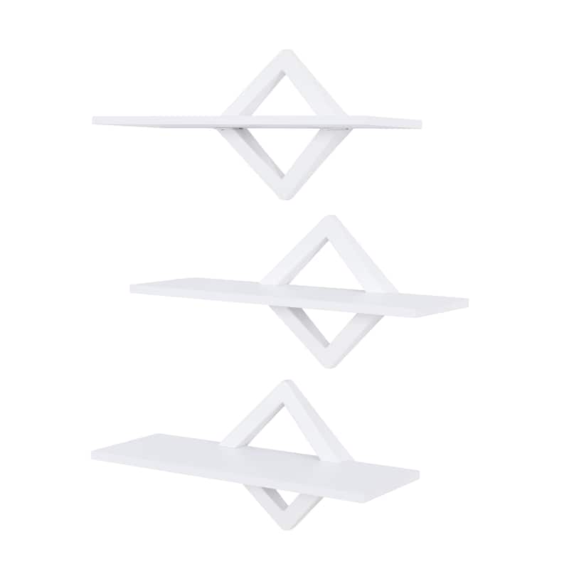 Danya B. White Diamond Shelves (Set of 3)