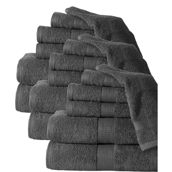 Casa Platino Plush 100% Cotton 600GSM Bath Towel Set (18-Piece)