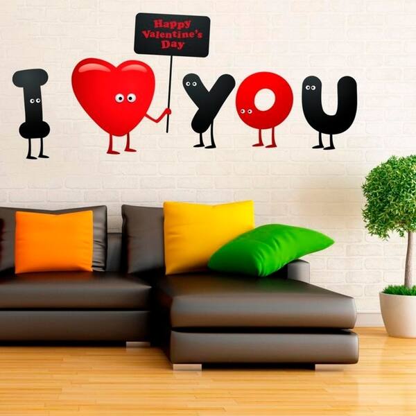  Valentine's Day Sticker Living Room Bedroom Wall