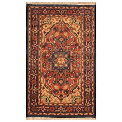 HERAT ORIENTAL Handmade One-of-a-Kind Heriz Wool Rug - 3'1 x 5'