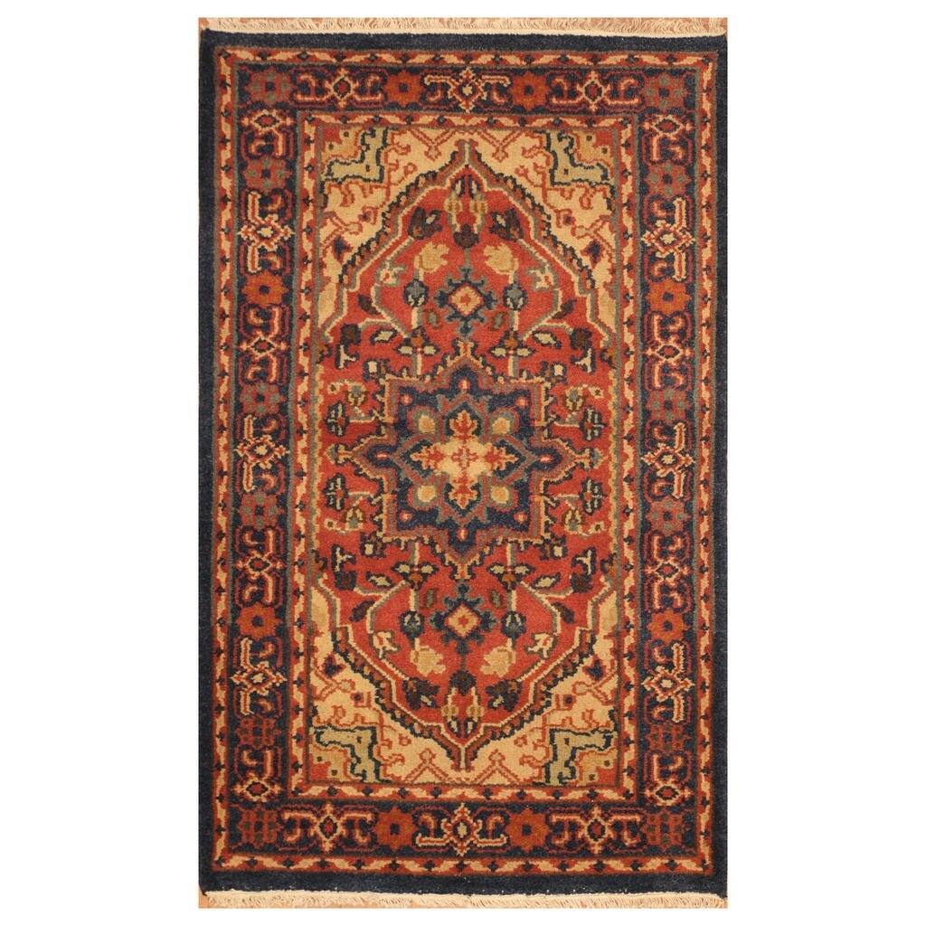 HERAT ORIENTAL Handmade One-of-a-Kind Heriz Wool Rug - 3'1 x 5'