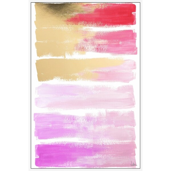 Marmont Hill - Handmade Shades of Pink Floater Framed Print on Canvas