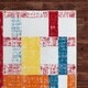 preview thumbnail 7 of 6, Sevita Whimsical Sliding Squares Cream / Red Kids Area Rug ( 4'8" Round ) - 4'8" Round