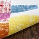 preview thumbnail 6 of 6, Sevita Whimsical Sliding Squares Cream / Red Kids Area Rug ( 4'8" Round ) - 4'8" Round