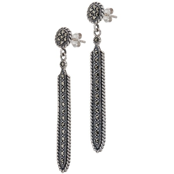 Addison Lane Marcasite Drop Earrings Free Shipping Today Addison Lane Marcasite Drop Earrings